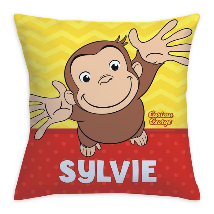 Curious George Hug Me Square Throw Pillow In Yellow Buybuy Baby