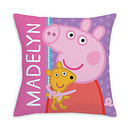 Peppa Pig Big Hug Square Throw Pillow in Pink