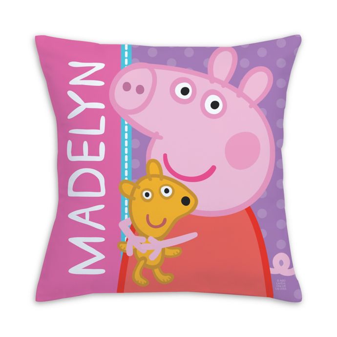 Peppa Pig Big Hug Square Throw Pillow in Pink | Bed Bath & Beyond