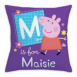 Peppa Pig Alphabet Square Throw Pillow in Purple