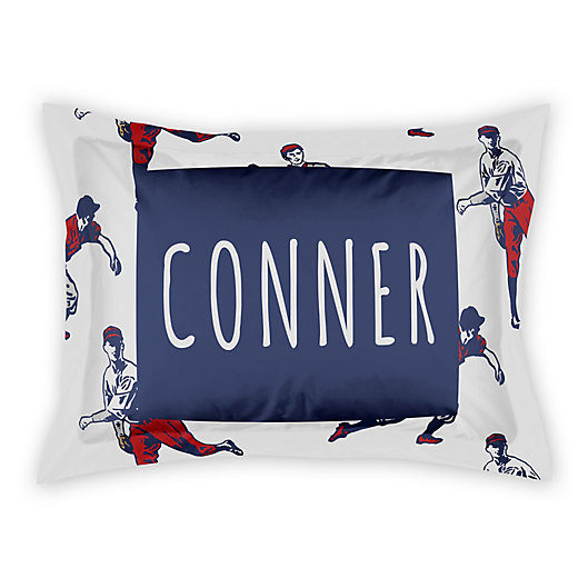 Alternate image 1 for Designs Direct Baseball Player 22-Inch x 30-Inch Oblong Throw Pillow