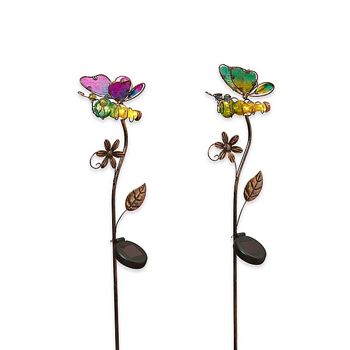 Critter Solar Lighted Garden Stakes Set Of 2 Bed Bath Beyond