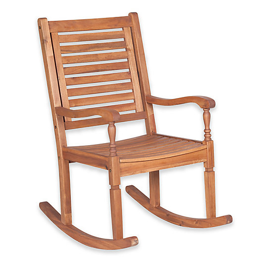 Alternate image 1 for Forest Gate Eagleton Acacia Outdoor Deep Seated Rocking Chair