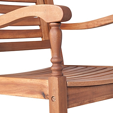 Forest Gate Eagleton Acacia Outdoor Deep Seated Rocking Chair in Brown. View a larger version of this product image.