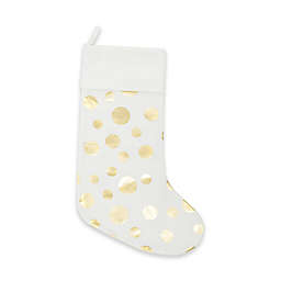 C&F Home Glam Dots Stocking in White
