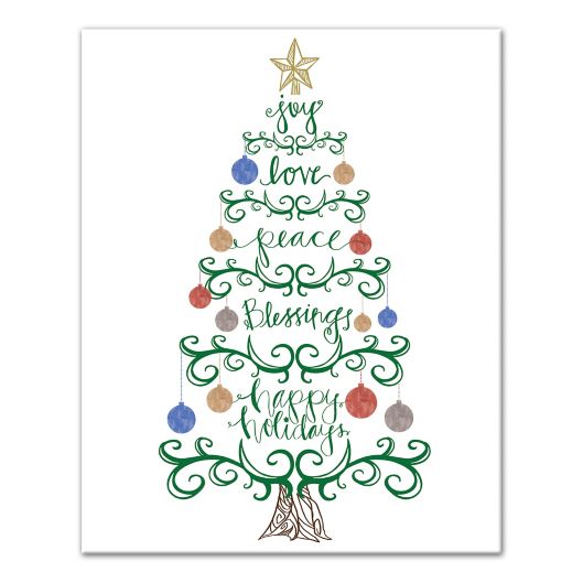Designs Direct Tree Words 16 Inch X Inch Canvas Wall Art Bed Bath And Beyond Canada