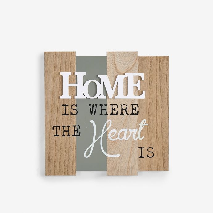 Danya B Home Is Where The Heart Is Wooden Wall Plaque Bed Bath Beyond