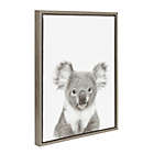 Alternate image 1 for Kate And Laurel Sylvie Koala 18-Inch x 24-Inch Grey Framed Canvas Wall Art