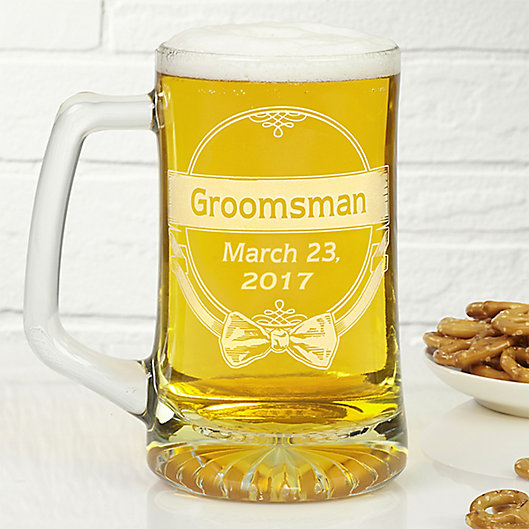 Alternate image 1 for Cheers to the Groomsman 25 oz. Beer Mug