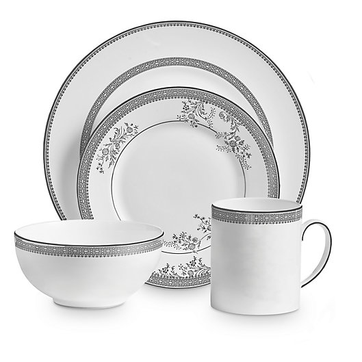 Alternate image 1 for Vera Wang Wedgwood® Vera Lace 4-Piece Place Setting