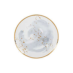 Olivia & Oliver™ Harper Splatter Organic Shape Gold Accent Salad Plate in Grey