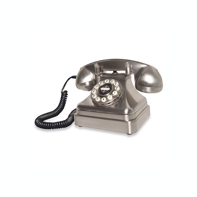 Crosley Cr62 Kettle Classic Desk Phone In Brushed Chrome Bed