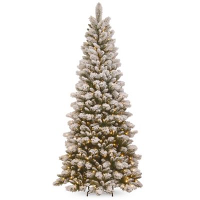 slim pre lit christmas tree