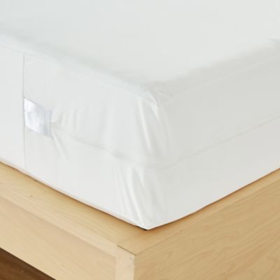 Bedbug Solution Zippered Elite 9-Inch Deep Mattress or Box Spring  Protector Cover in White