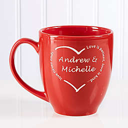 A Heart of Love 14.5 oz. Red Bistro Mug