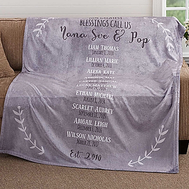 Our Grandchildren 50-Inch x 60-Inch Fleece Throw Blanket. View a larger version of this product image.
