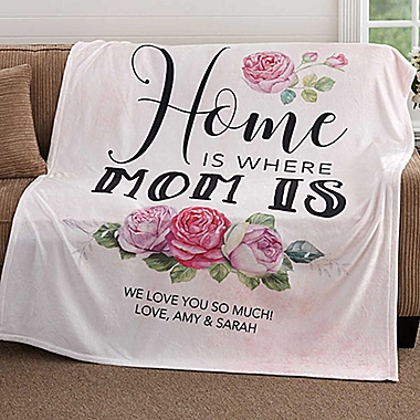 Home Is Where Mom Is 50-Inch x 60-Inch Fleece Throw Blanket. View a larger version of this product image.