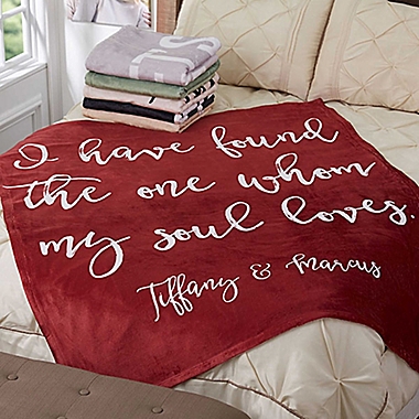 Romantic Expressions 50-Inch x 60-Inch Fleece Throw Blanket. View a larger version of this product image.