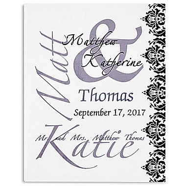 The Wedding Couple 60-Inch x 80-Inch Fleece Throw Blanket. View a larger version of this product image.