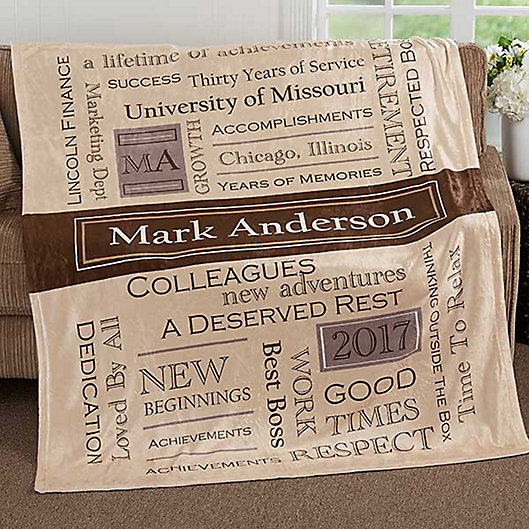 Alternate image 1 for My Retirement 50-Inch x 60-Inch Personalized Fleece Throw Blanket