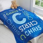 Alternate image 0 for Repeating Name Fleece Throw Blanket