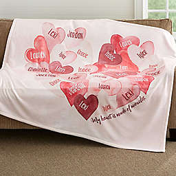 Our Hearts Combined 50-Inch x 60-Inch Fleece Throw Blanket