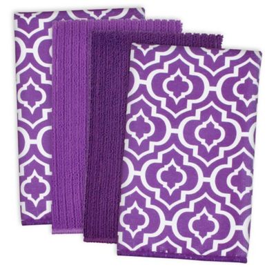purple kitchen towels