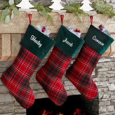 Holiday Plaid Christmas Stocking
