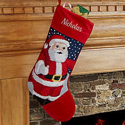 Santa Needlepoint Christmas Stocking