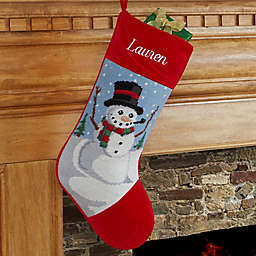 Snowman Needlepoint Christmas Stocking