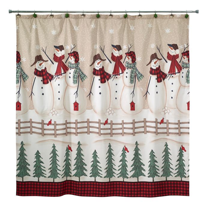 Avanti Snowmen Gathering Shower Curtain Bed Bath Beyond