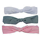 Alternate image 0 for So&#39; Dorable 3-Pack Baby Bow Headbands in Pink Stripe/White/Denim
