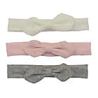 Alternate image 0 for So&#39; Dorable 3-Pack Soft Cotton Knit Bow Headands in Pink/Grey