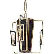 Varaluz&reg; Madeira 3-Light Chandelier in Rustic Gold with LED Vintage Bulbs
