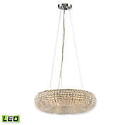Elk Lighting Crystal Ring 6-Light Chandelier in Polished Chrome with LED Bulbs