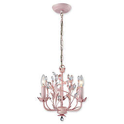 Circeo 3-Light Chandelier in Light Pink