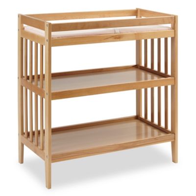 natural wood changing table