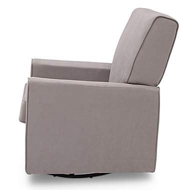 Delta Children Ava Nursery Glider Swivel Rocker in Dove Grey. View a larger version of this product image.