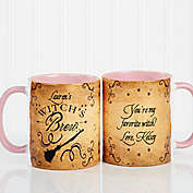 Witch&#39;s Brew 11 oz. Coffee Mug in White/Pink