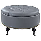 Alternate image 0 for Chic Home Harriet Ottoman in Grey
