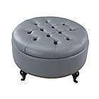 Alternate image 1 for Chic Home Harriet Ottoman in Grey