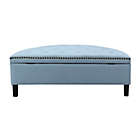 Alternate image 3 for Chic Home Sarah Linen Tufted Half Moon Ottoman in Blue