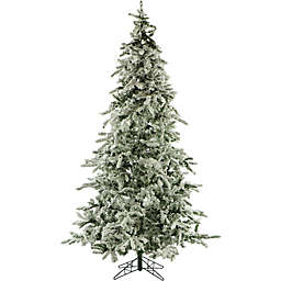 Fraser Hill Farm 9-Foot Mountain Pine Flocked Artificial Christmas Tree
