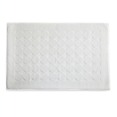 Linum Home Textiles Circle 24&#39;&#39; x 35&#39;&#39; Design Bath Mat in White. View a larger version of this product image.