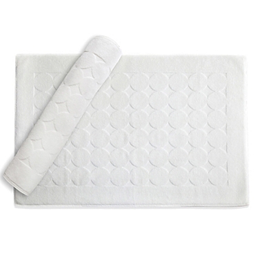 Linum Home Textiles Circle Design Bath Mat in White (Set of 2). View a larger version of this product image.