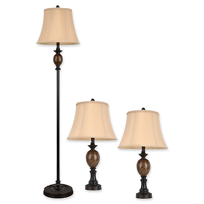 3 Piece Mae Table And Floor Lamp Set, Floor Lamp And Table Set