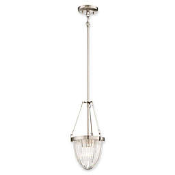 Minka Lavery® Atrio Pendant in Brushed Nickel with Glass Shade
