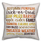 Alternate image 0 for Designs Direct Fall Things Square Throw Pillow in White