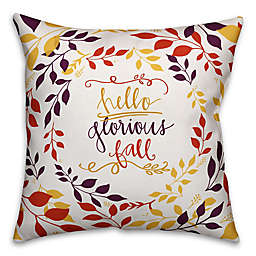 Designs Direct Glorious Fall Square Throw Pillow in White