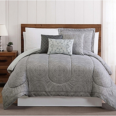 Calista Queen Quilt Set in Grey. View a larger version of this product image.